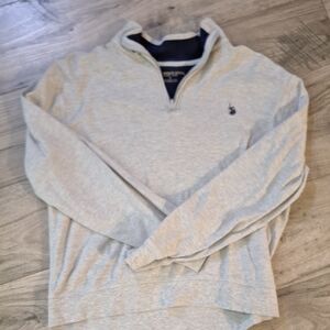 U.S. Polo Assn. Light Gray Zip-Up Sweater